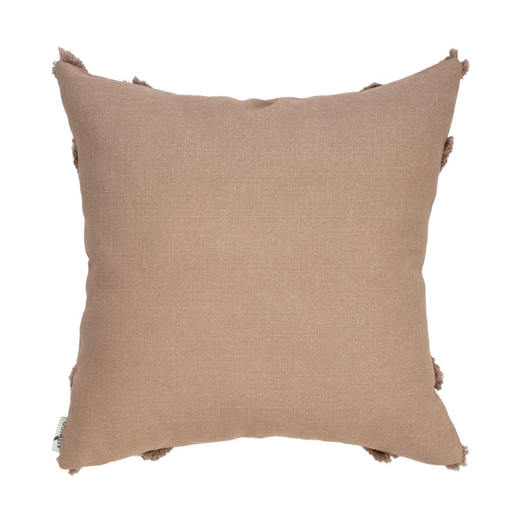 bohemian pillow cover in brown, back side cotton pillow cover