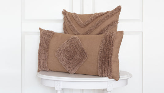 Braun decorative throw cushion, bohemian cushion cover, avaliable in square and rectangle size