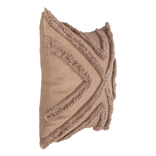 Bohemian style pillow cover in brown, rectangle 45 x 45cm