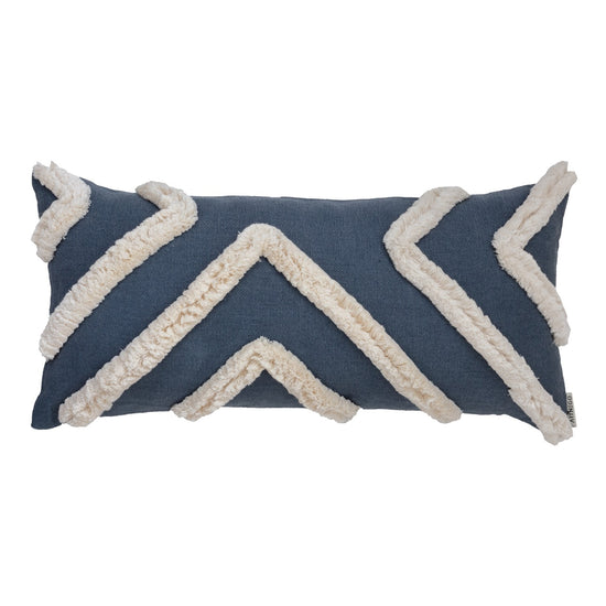 Cora Blue Boho pillow cover rectangle