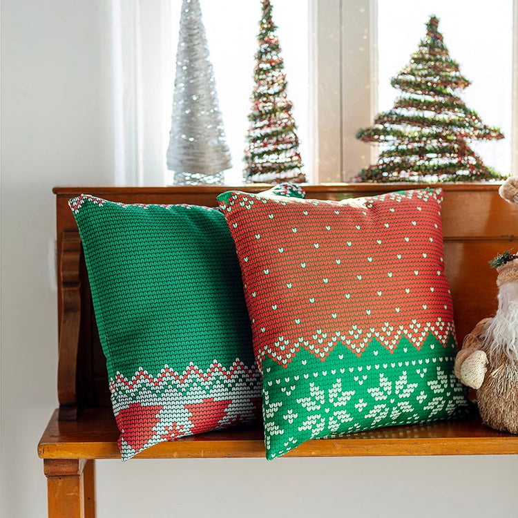 Seasonal decor christmas cushion covers, handmade christmas decor for home