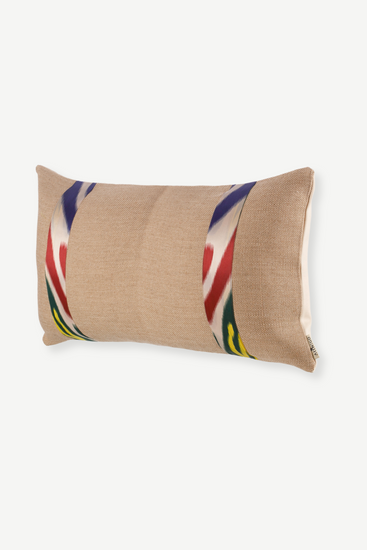 Ikat Inspired 30x60cm Rectangle Throw Pillow