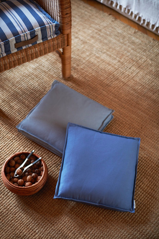 Blue and Brown Cushion Cover