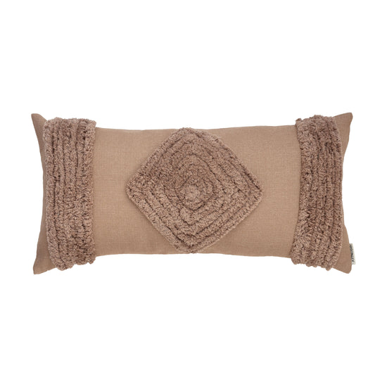 brown bohemian style pillow cover, cotton pillow in rectangle size